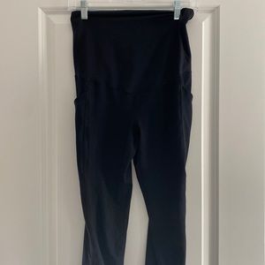 Zella Maternity Black Over the Belly Leggings Size S